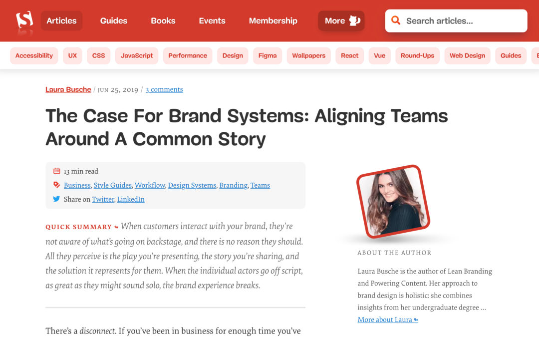 Smashing Magazine: Brand Systems